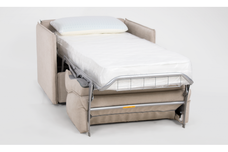 Poltrona letto salva spazio x uso quotidiano - materasso h.18 cm. mod. 175