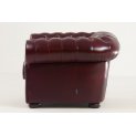 Poltrona Chesterfield vera pelle colore bianco