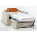 Pltrona letto con letto aperto profondità 210 cm.