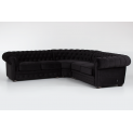 mod. chester componibile angolare curvo - rivestimento come da foto velluto antimacchia col.nero
